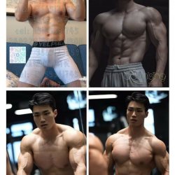 Hao Nan's Works | Chinese IFBB Pro Bodybuilder forced to jerk off in lingerie