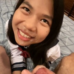 Asian girl sucking dick and swallow cum. Chinese sex tape