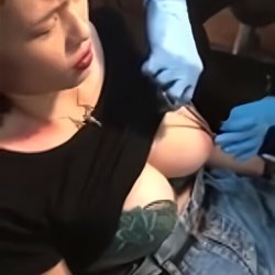 Big Tits Chinese Girl Nipple Piercing