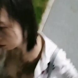 Cute Chinese Tranny Gets Her Dick Peed On Outside