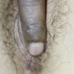 Chinese girl shows her beautiful hairy pussy to her Nigerian boy friend