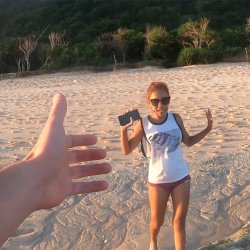 Hot Thai GF beach visit and sex at home