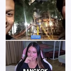 Thai thick bitch shows her rack for gooners if they answer right + 1on1 interviews with her after.