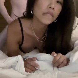 Asian Gets Her Guts Rearranged By Daddy
