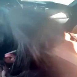 Asian girl sucking her bestfriend Dick in the car